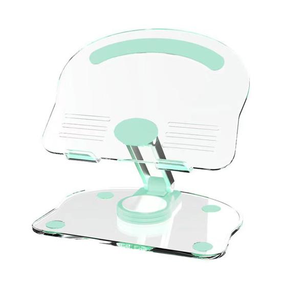 Soporte para Tablet de Acrílico Transparente Rotación de 360 Grados Altura Ajustable Soporte para Tablet Universal Plegable Soporte de Escritorio Accesorios para Tablet