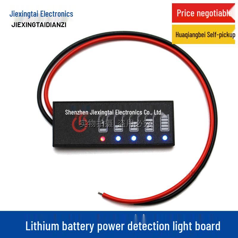 Lithium Battery Capacity Indicator: 3.7V-72V Level Display for 12V Lead-Acid & LiFePO4 Batteries No