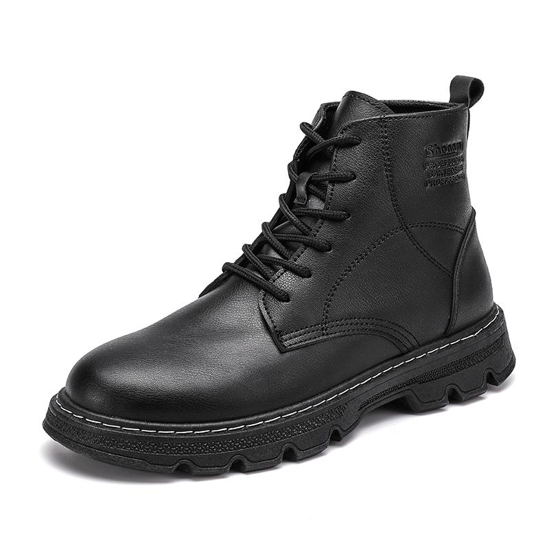 Autumn New Fashion Boots Men's High Top British Style Trendy Versatile Korean Sports Casuals Breathable Mid-Top Workwear Boots