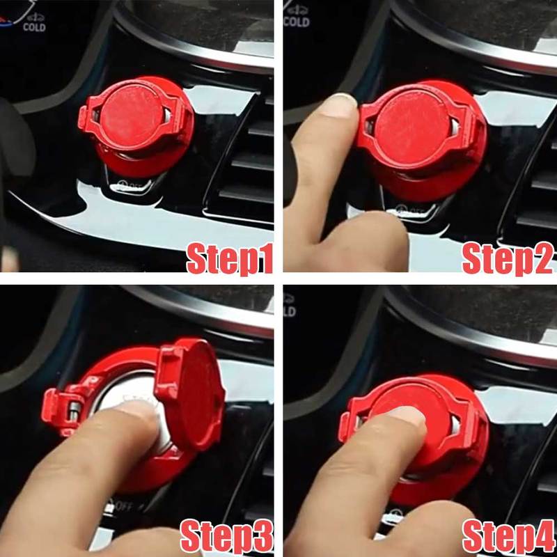 1pc Universal Car Interior Accessories Car Engine Start Stop Button Decoration Cover Car Ignition Switch Rotating Protection Cap