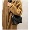 Women's Handbag Fashion Solid Color Versatile Retro Single Shoulder Crossbody Bag Underarm Bucket Bag