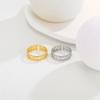 Wind Titanium Steel Ring Niche Design Jagged Open Ring Plated Real Gold Stainless Steel Hand Ornament