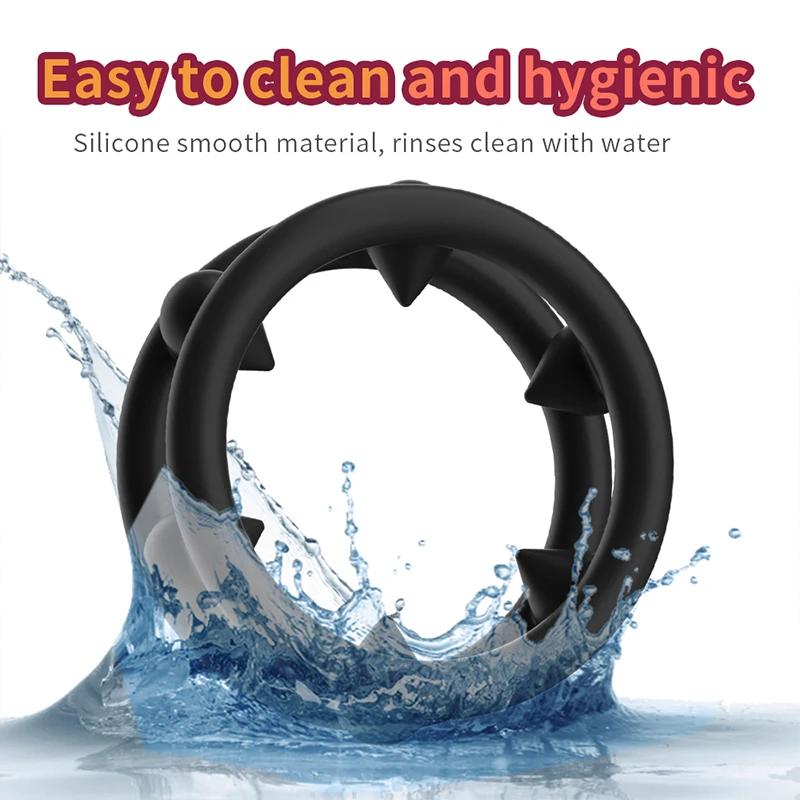 Penisring aus Silikon, Samensperrring, verzögerte Ejakulation, hohe Elastizität, lang anhaltender Penisring, Sexspielzeug für Männer, Paare, Erwachsene ab 18 Jahren