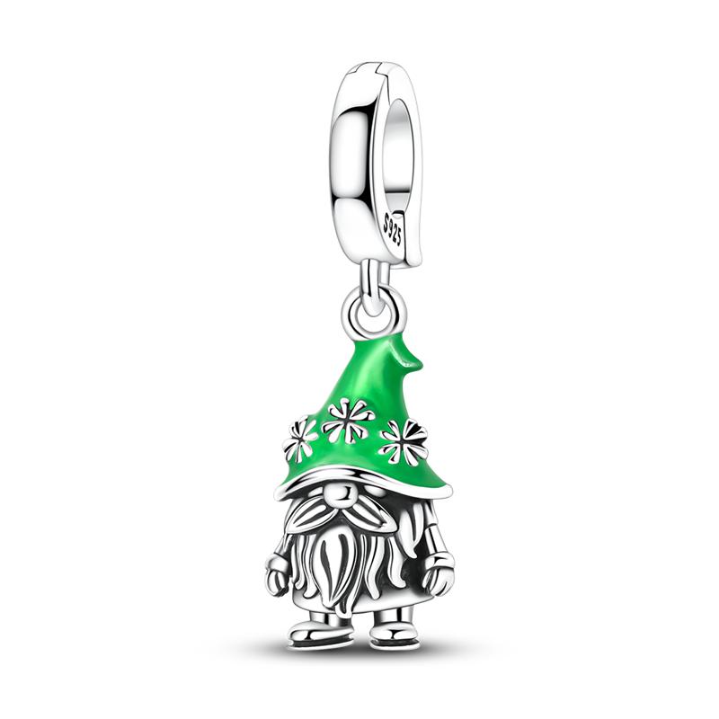 925 Silver Cartoon Doll Theme Series Pendants Bear Piggy Wizard Dwarf Charms Fit Original Bracelet Necklace Jewelry