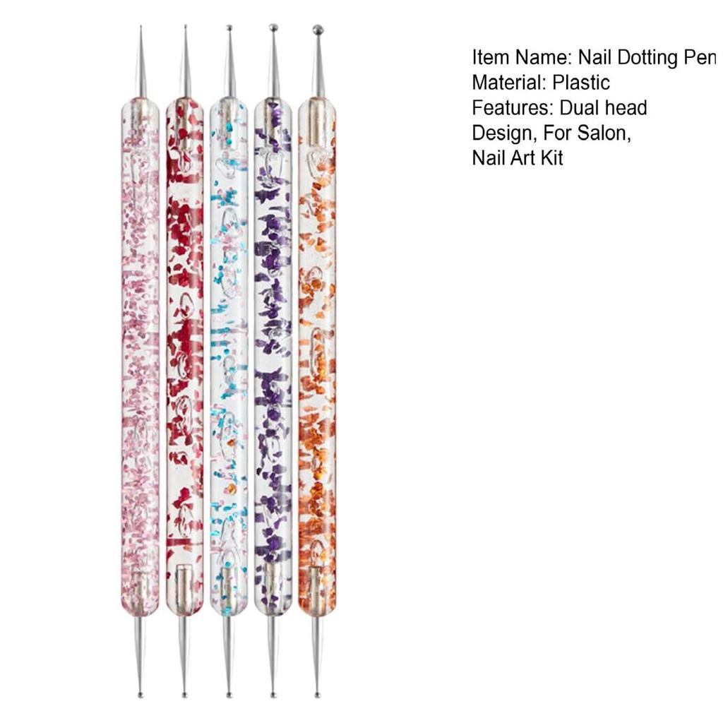 5PCS Nail Dotting Pen Art Kit Dual Head DIY Nail Embossing Tool for Transfer Tracing Paper Nail Design Tools for Nail Art