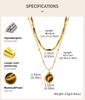 Collier œil de tigre naturel pour femme, Collier ras-de-cou superposé avec pendentif perlé style bohème, Bijou pierre irrégulière