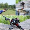 Kombinace rybářského prutu a navijáku 1,8 m/2,1 n Baitcasting Rybářský prut s 17+1 BB baitcasting navijákem pro cestovní rybaření