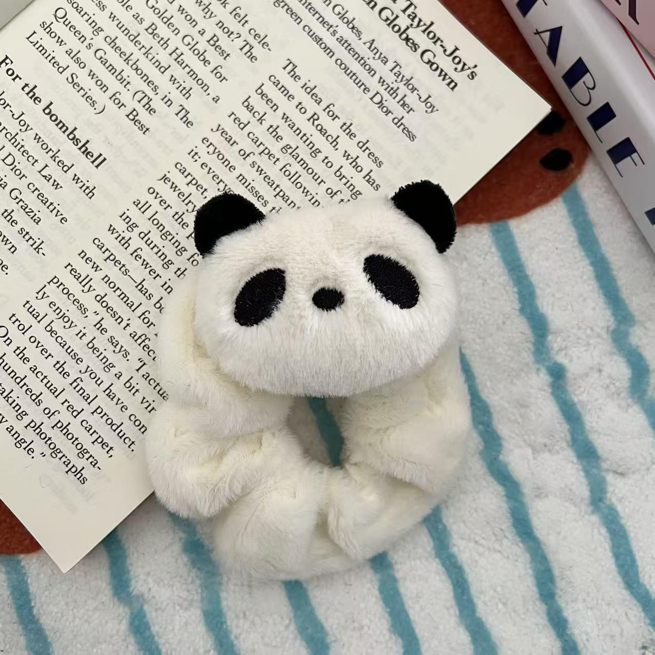 Новая Милая Повязка Для Волос Панда: Милый осенне-зимний мультяшный конский хвостик