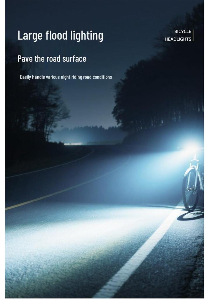 New High-Brightness Aluminum Bicycle Headlight: Waterproof Digital Display Cycling Light for Mountain Bikes