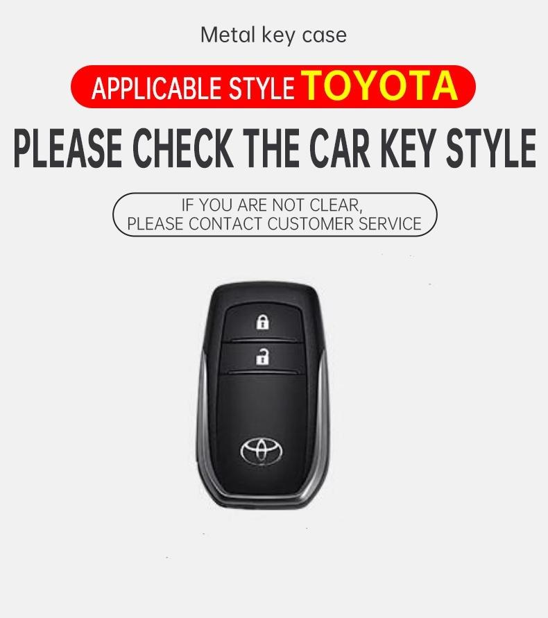Car Key Case Cover Shell For Toyota CHR Hilux Fortuner Land Cruiser 200 Camry Corolla Crown RAV4 Highland Keychain Accessories