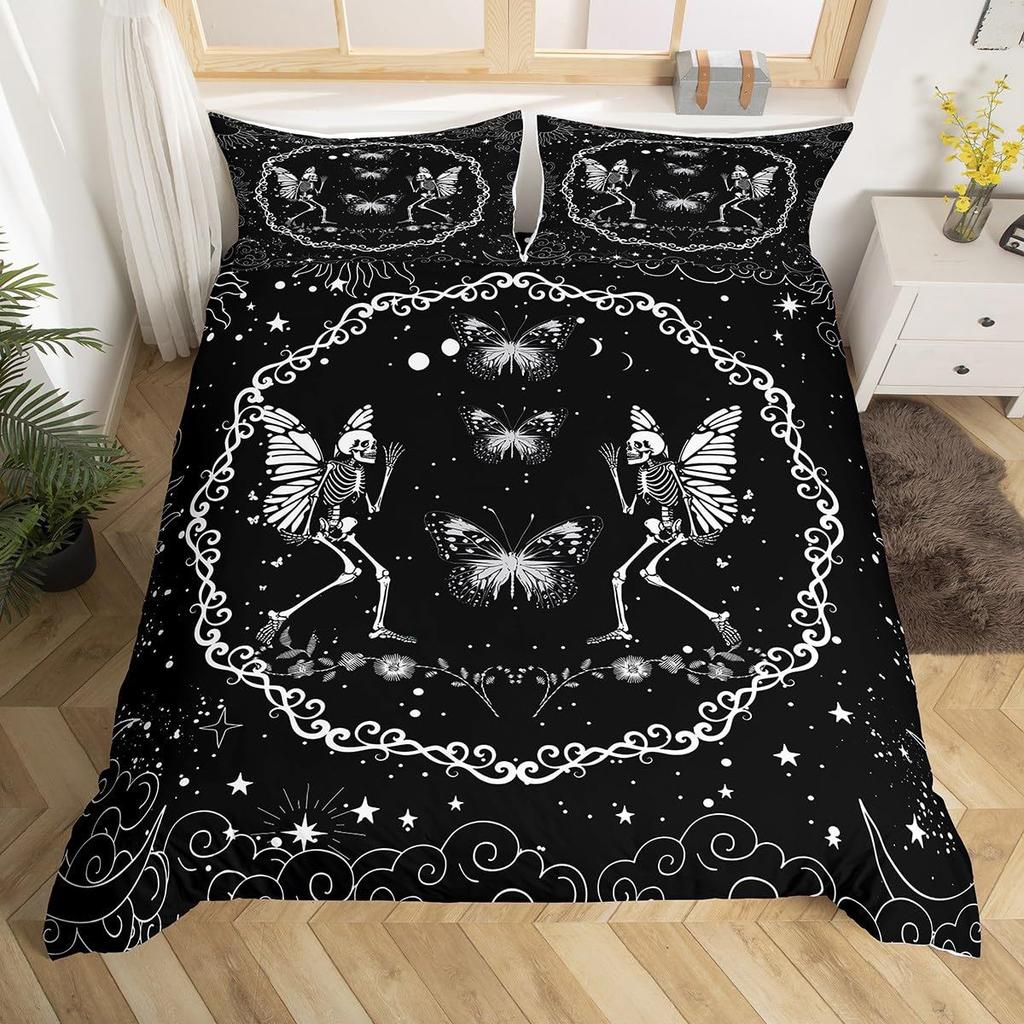 Pink Cartoon Cow Three-Piece Quilt Cover 3D Digital Printing Bedding Kit Bed Cover