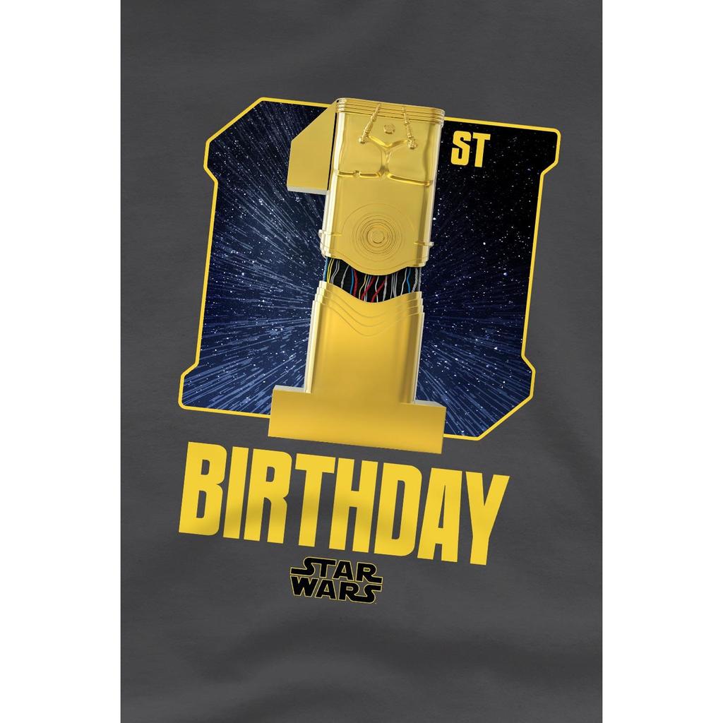 STAR WARS Childrens/Kids C3PO Space 1st Birthday T-Shirt