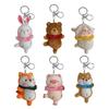 Cartoon Animal Doll Pendant Plush Toy Keychain Ballet Animals Shaped Keyring Lovely Stuffed Bag Pendant Women Accessory
