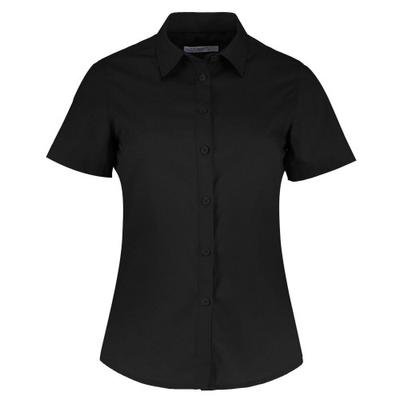 Womens/Ladies Poplin Tailored Short-Sleeved Shirt
