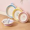 Children's Folding Basin for Household Use, Baby's Hand and Foot Washing Basin, Wall Mounted Foldable Thick Vegetable Washing Basin