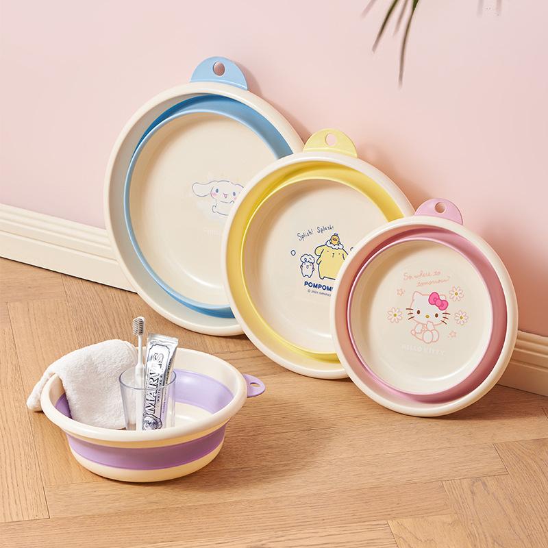 Children's Folding Basin for Household Use, Baby's Hand and Foot Washing Basin, Wall Mounted Foldable Thick Vegetable Washing Basin
