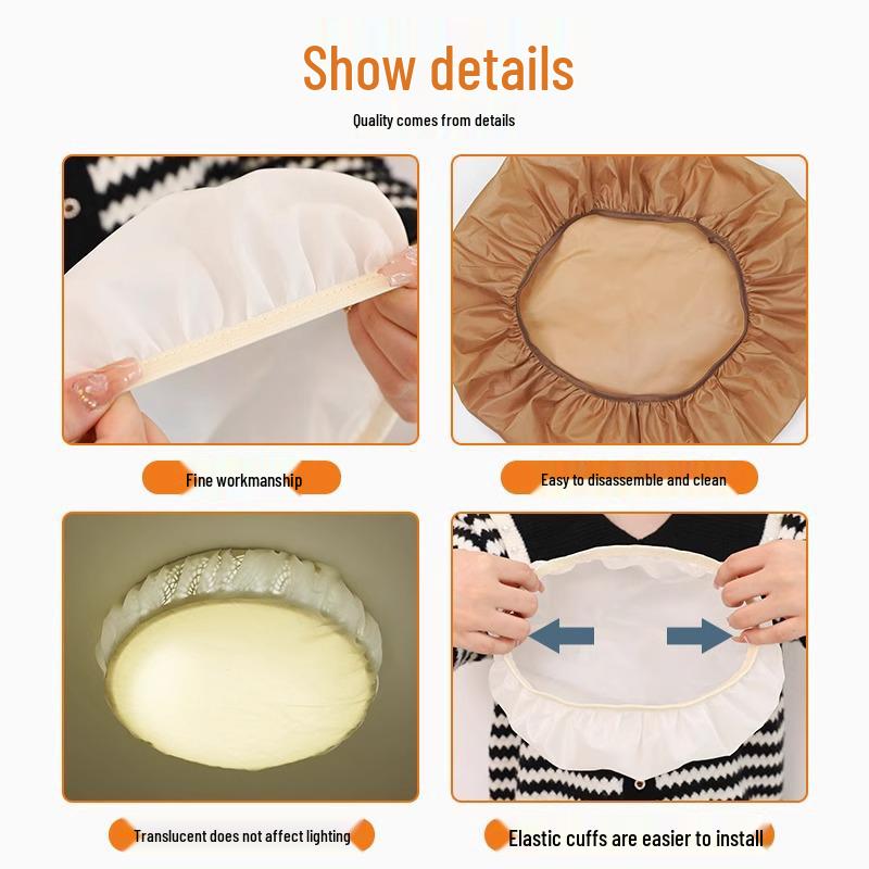 Anti-Glare Lampshade for Table and Ceiling Lamps - Parchment Film Shell Cover Lighting Accessory