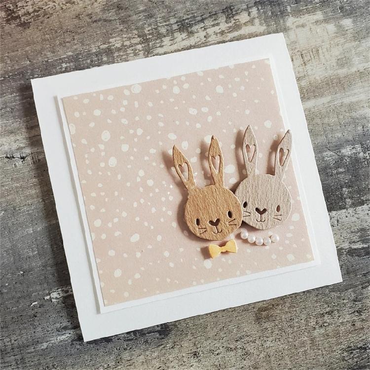 Bunnies Cutting Dies Scrapbooking Stencils Carrots Carbon Steel Die Cut Templates for Card Making Packaging Decoration