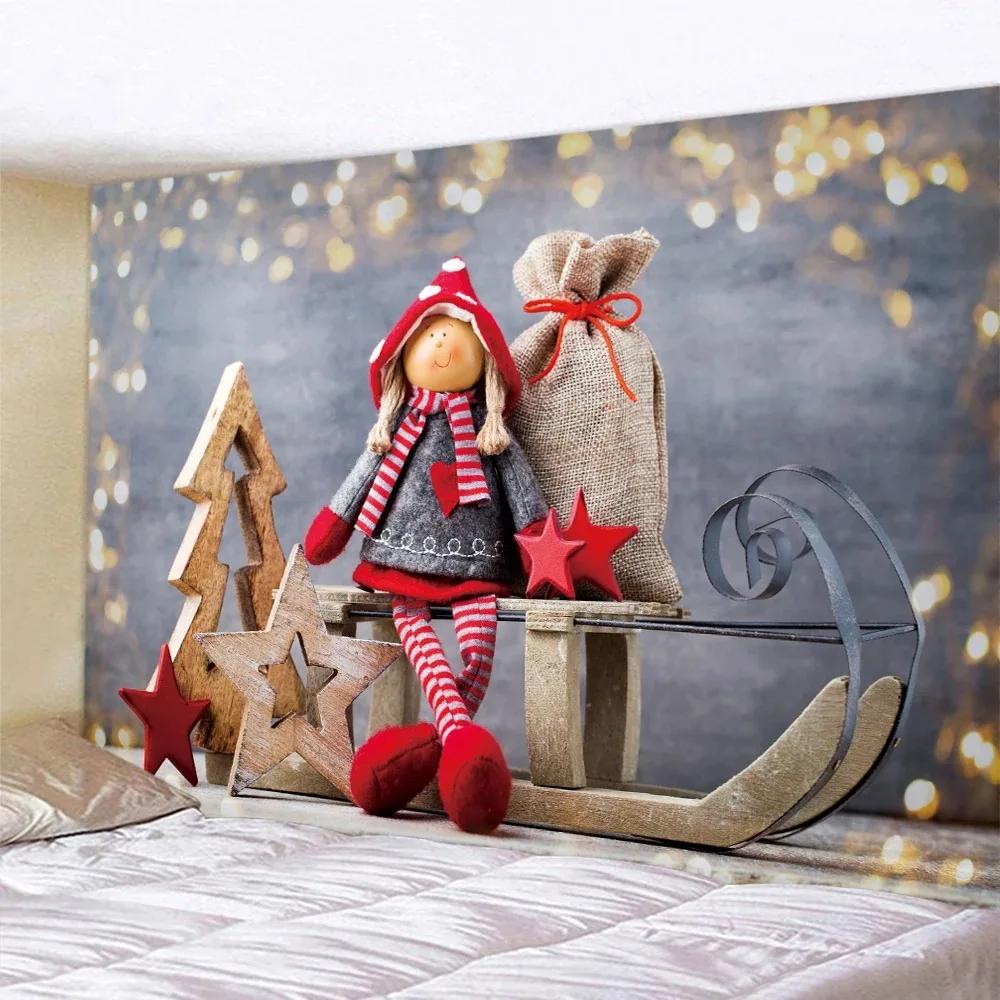 Weihnachtsbaum Dekoration Muster Wohnzimmer Interieur Zuhause Wandteppich