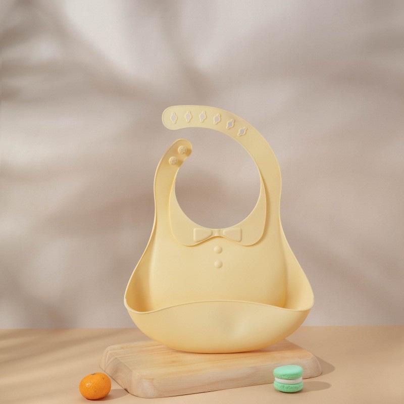 Waterproof Food-Grade Silicone Baby Bib - Leak-Proof, Self-Feeding, Drool Protection