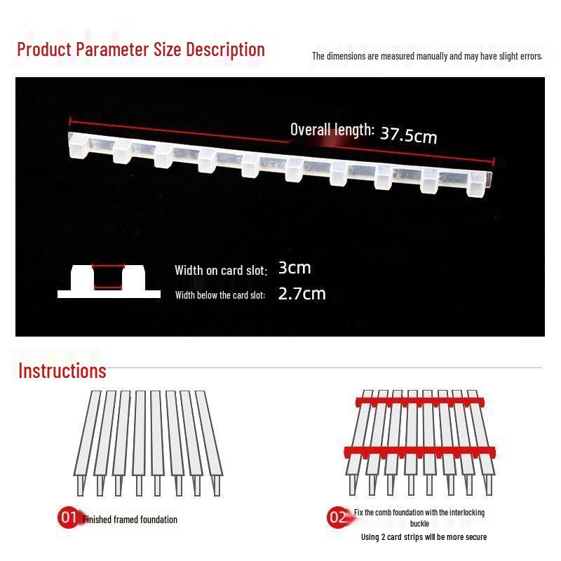 Outil pour barrette de cadre de rayon de ruche - Équipement d'apiculture pour le transfert de cadre de rayon, fente pour carte incluse, livraison gratuite