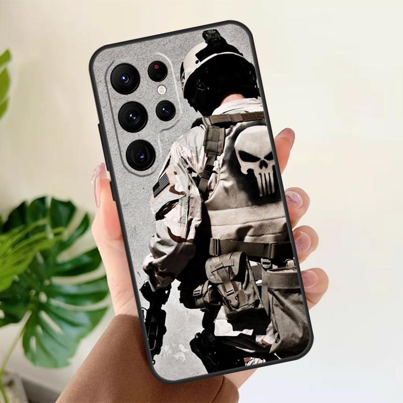 Military Army Special Forces Soft Case For Samsung Galaxy S21 S22 S23 S24 S25 Ultra S9 S10 Plus S20 FE S24 FE Phone Cover