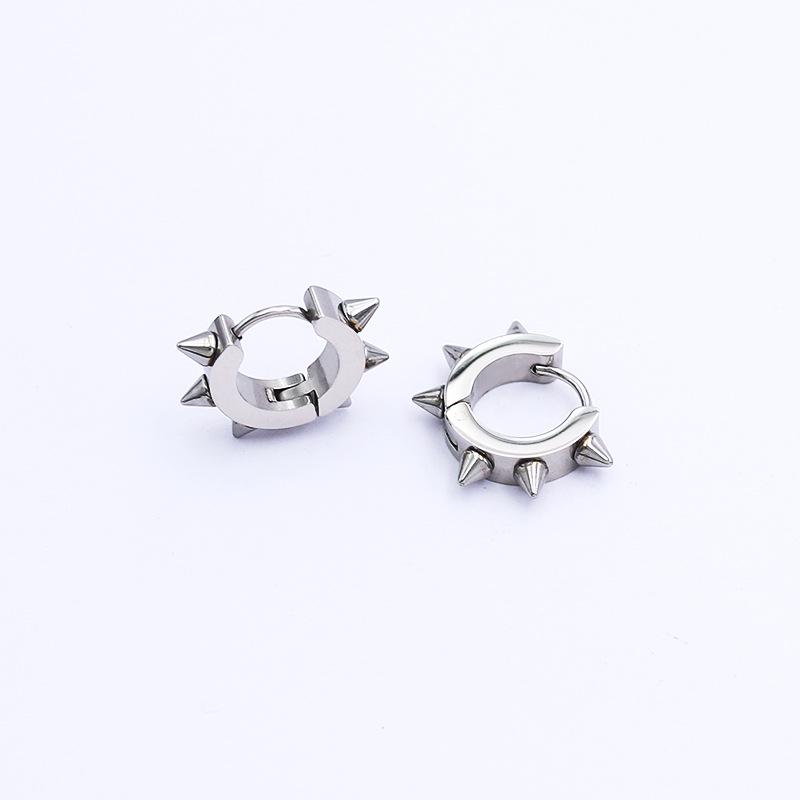 Stainless Steel Rivet Ear Cuffs - Non-allergenic Punk Style Earrings for Men & Women