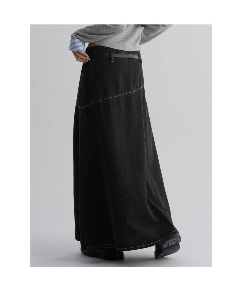 8seconds Belted Denim Skirt Ash