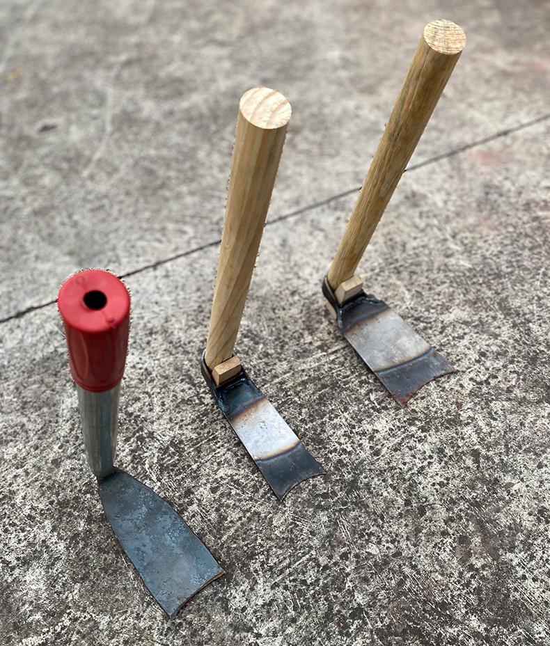 Altmodische Manganstahl-Gemüsehacke: Traditionelles Gartengerät zum Unkrautjäten, Ausgraben von Wildgemüse, Geeignet für Kinder und den Haushalt.