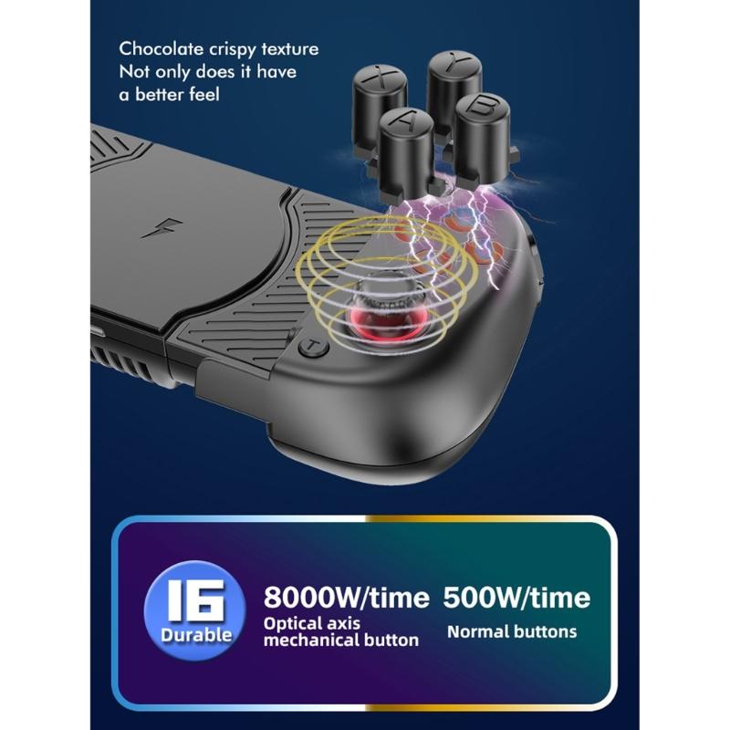 Stretchable Game Controller Wireless Charging Hall Effect Joystick Bluetooth-compatible Phone Gamepad with Cooling Fan