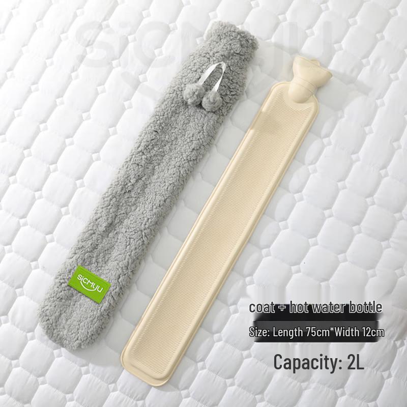 

Extra-Long German Velvet Hot Water Bottle with Lamb Fleece Cover