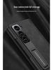 Samsung Z Fold5 Leather Case: Magnetic Hinge, Full Coverage, Stand, Cross-Border Protection