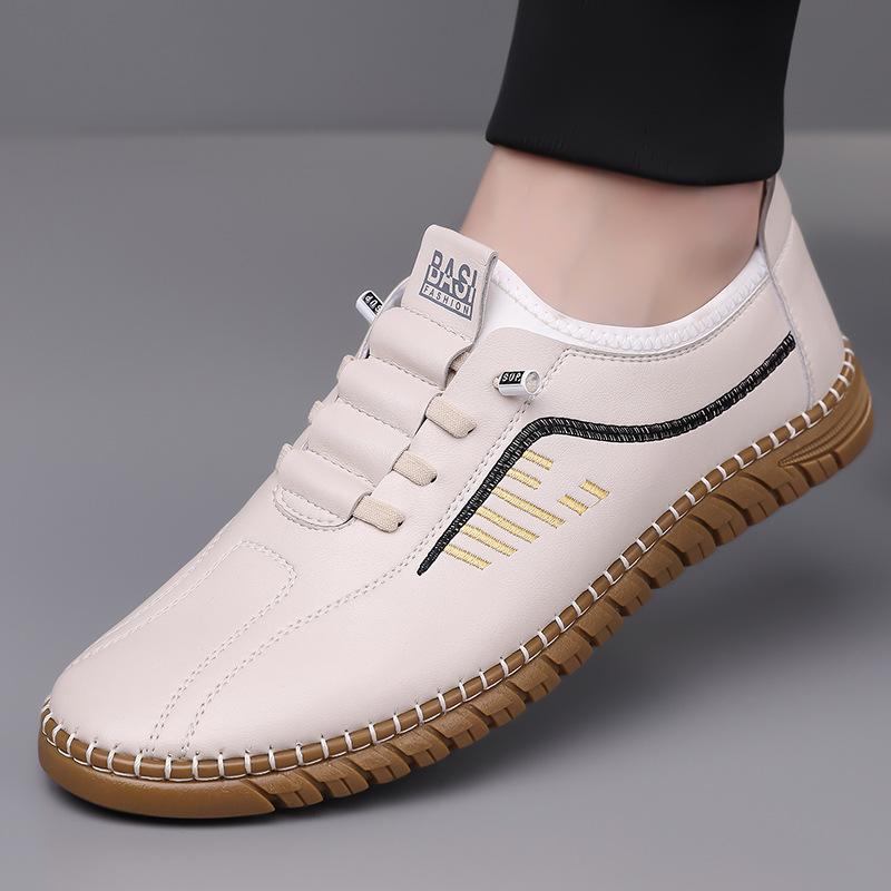 Fashion Big Size Fashion Casual Soft Leather Shoes for Men Solid Color Light Driving Shoes Male Spring Autumn New Designer Shoe Man