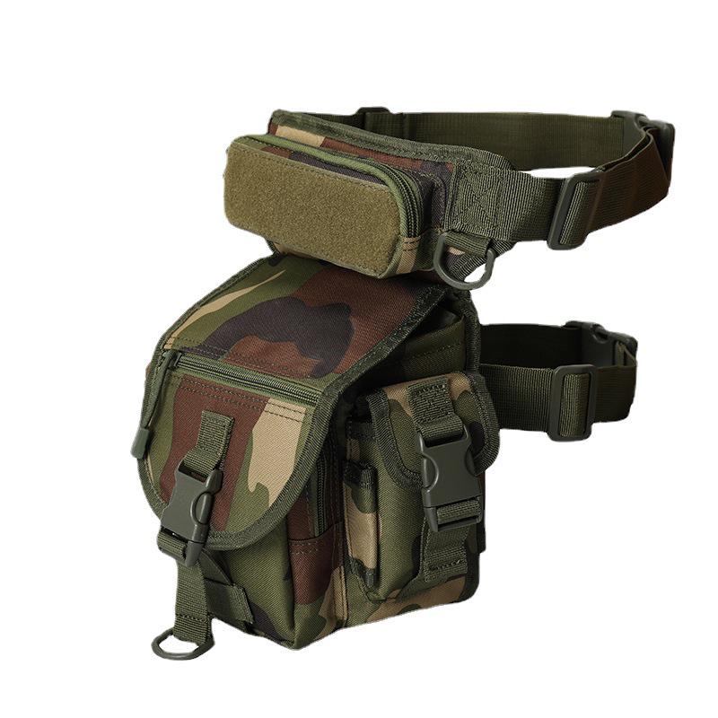 Tactical Waterproof Camouflage Leg and Waist Bag, Multifunctional Outdoor Sports Pouch for Mobile Phone and Gear.
