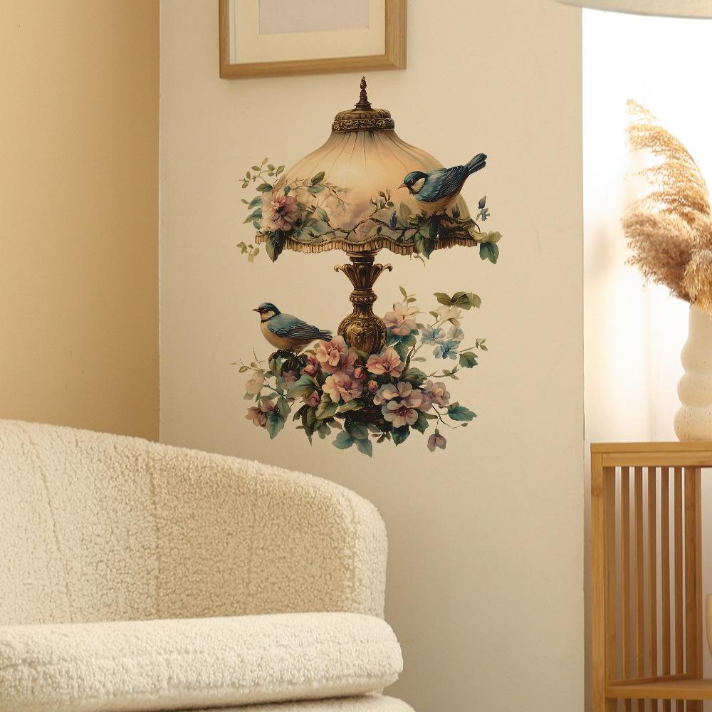 Vintage Gatlykta Fågel Sovrum Vardagsrum Hem Väggbakgrund Landskapsarkitektur Dekoration Väggdekaler