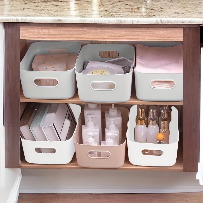 Ensemble de 1 boîte de rangement en plastique blanc - Conteneur carré de haute qualité, étanche et durable, design rectangulaire simple