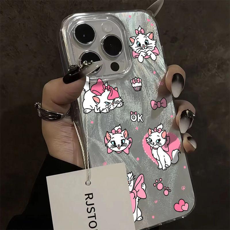 ins bow Mary cat iPhone11promax Apple 11 mobile phone case 11 large hole 11 feather yarn 11