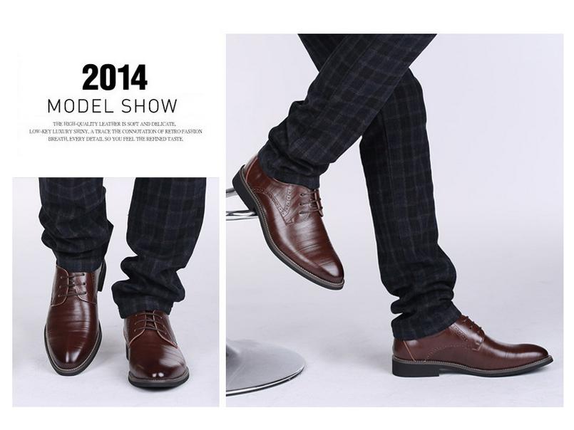 Men's Large Size Leather Formal Shoes (Sizes 46-48)