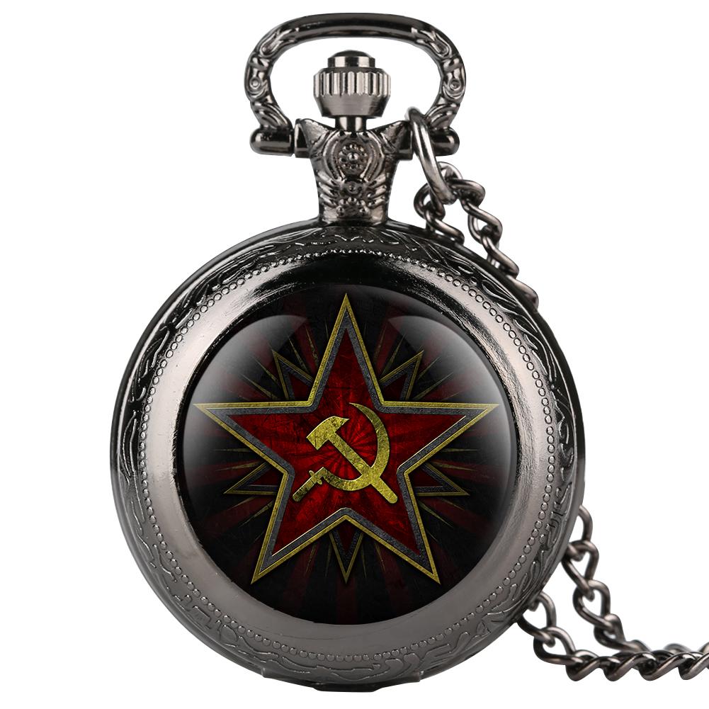 Orologio da tasca con motivo pentagramma Orologio da uomo con ciondolo al quarzo moda Collana con catena