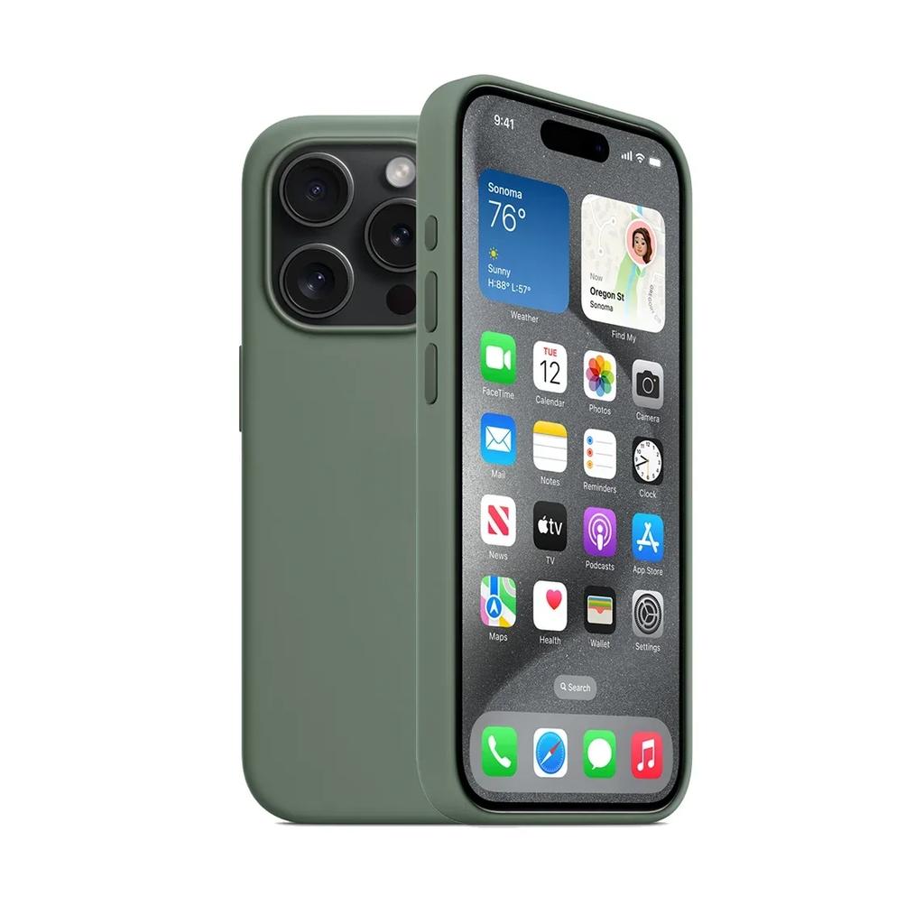 Silicone Case Compatible with MagSafe For iPhone 15 Pro Max 15Pro Wireless Charging Cover for 15 Animation Magsafe Magnetic Case