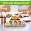 20/50pcs Disposable Taco Holder - 3-Divider Taco Tray, Brown Pulp Fiber Plates, Rust and Break Resistant