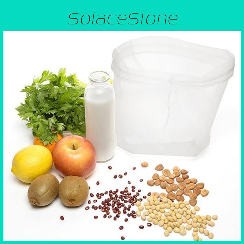 Nut Almond Reusable Milk Strainer Bag Tea Coffee Juices Filter Cheese Mesh Cloth