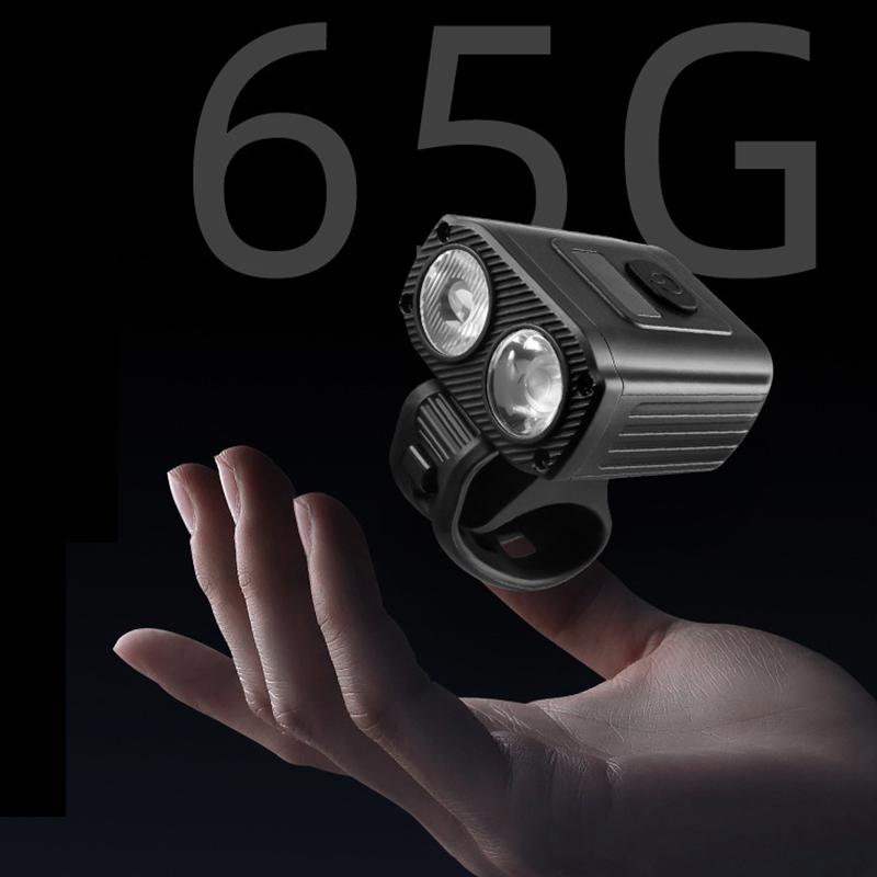 5 Modes Bicycle Front Lamp Type-C Rechangeable Bike Headlamp Bike Handlebar Headlight Power Display Cycling Accessories