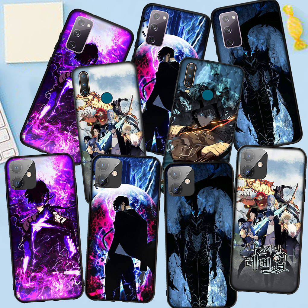 Phone Case for Samsung Galaxy S25 S23 S22 S24 Ultra FE A05 A06 A15 A16 A36 A37 A35 A54 A24 A55 A56 A57 A25 A26 A53 A17 Sung Jinwoo Solo Leveling Cover