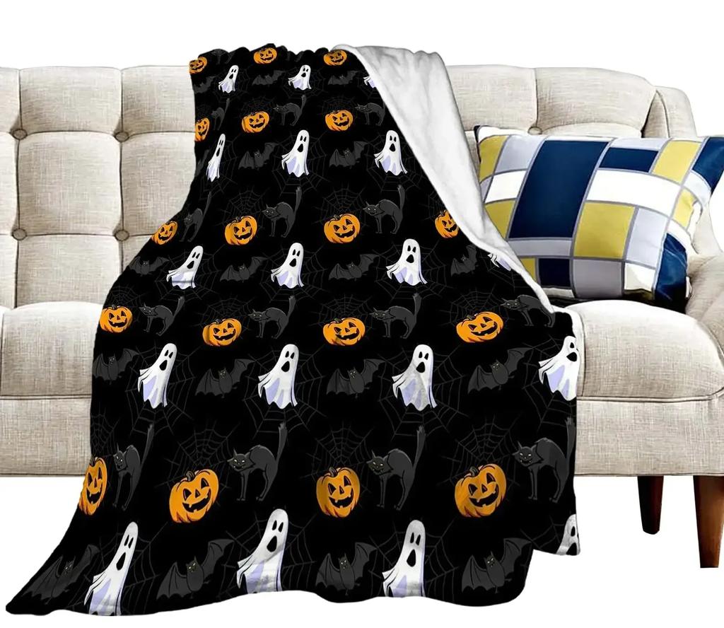 Halloween Hexenhafte Hexe Decke Flanell Überwurfdecke Leicht Weich Gemütlich Sofa Bettdecke für Männer Frauen Teenager Halloween Geschenke