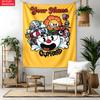 Cuphead Custom Name Tapestry Personalized Wall Art Hanging Bohemian Home Decor for Bedroom Dorm Living Room