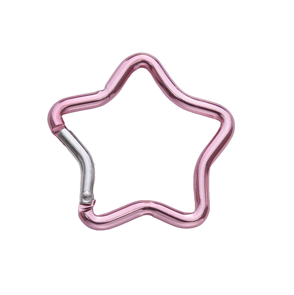 1pc Mountaineering Buckle Love Star Buckle D-Shaped Buckle Color Backpack Buckle Aluminum Keychain DIY Accessories