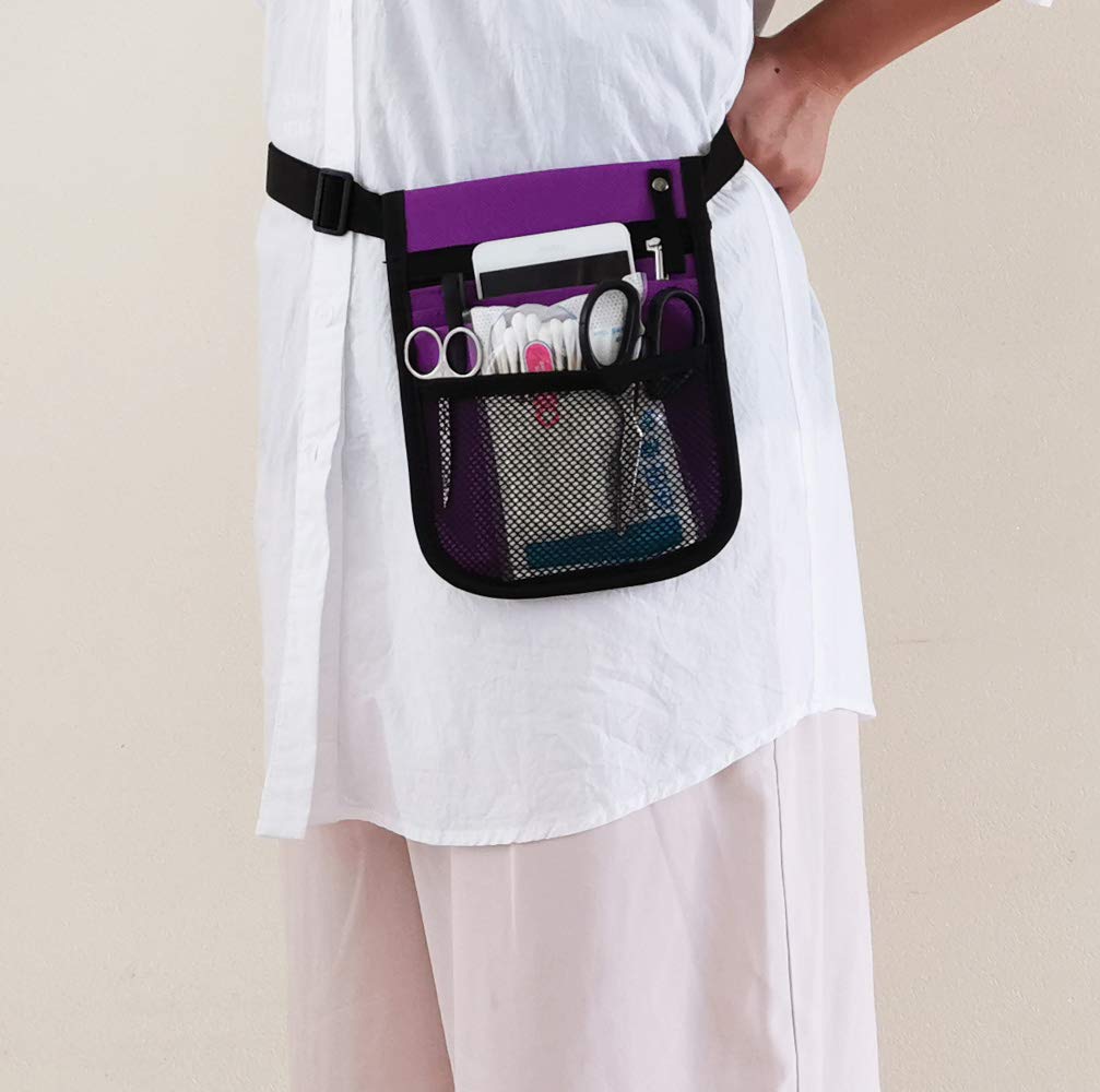 Krankenschwester Organizer Gürtel Hüfttasche Beutel Etui für medizinische Scheren Pflegeset Werkzeuge (lila)