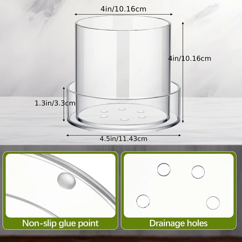 

Clear Plant Pots Clear Potting Containers For Plants Reusable Acrylic Cups Saucers Tray With Drainage For Seedling Growing