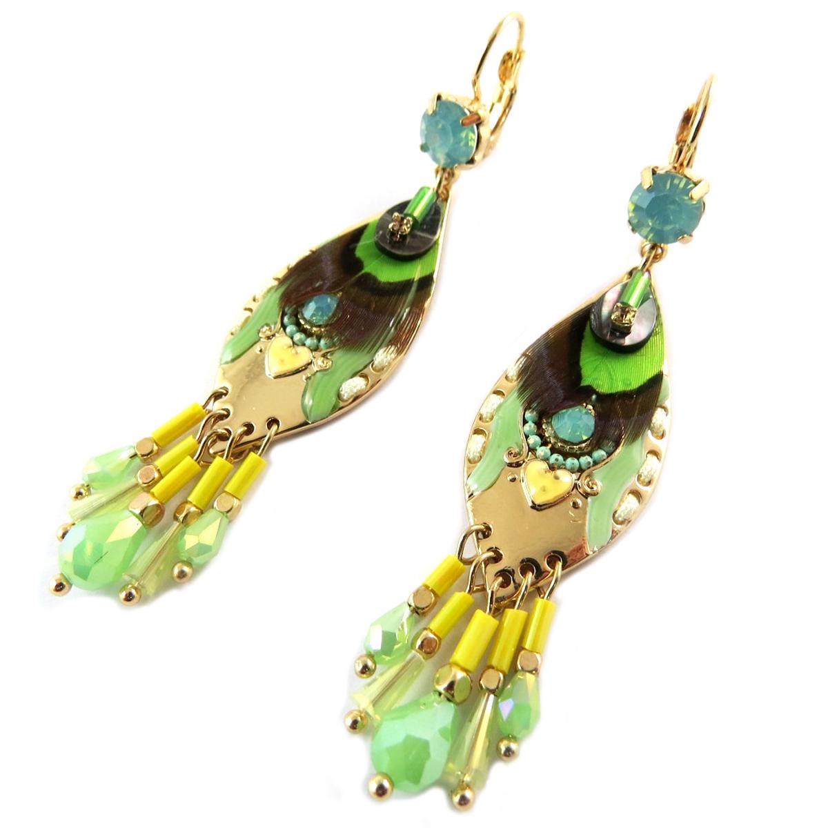 

Les Trésors De Lily [Q1049] - Дизайнерские шпалы «Acapulco» золотисто-зеленые - 65x18 мм